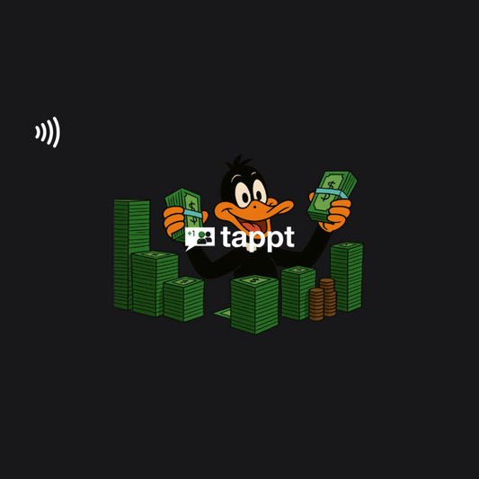 Tappt 'Lucky Duck' Edition NFC Card Premium Metal Smart Card for Entrepreneurs & Creators