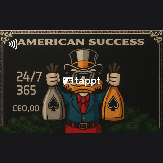 Tappt 'American Success' Edition NFC Business Card Smart Contactless Card for Entrepreneurs & Creatives